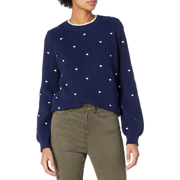 Lucky Brand Embroidered Heart Sweater. - Picture 2 of 6